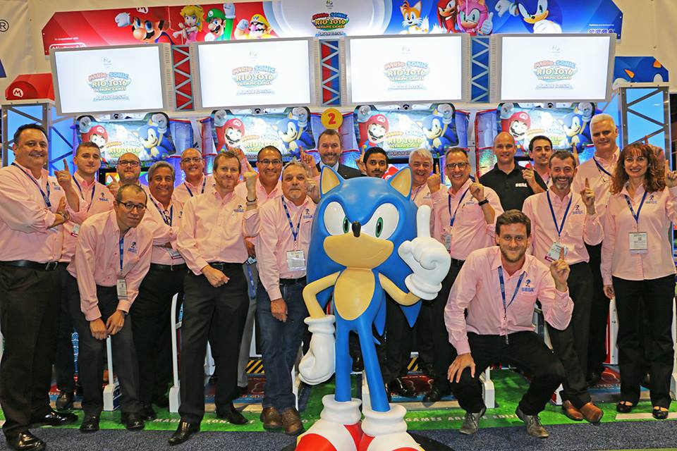 Sega Team with Sonic at IAAPA 2015