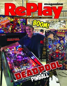RePlay September 2018 Cover - Stern Deadpool Pin - full size