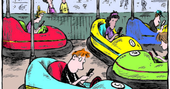 Bumper Car cartoon