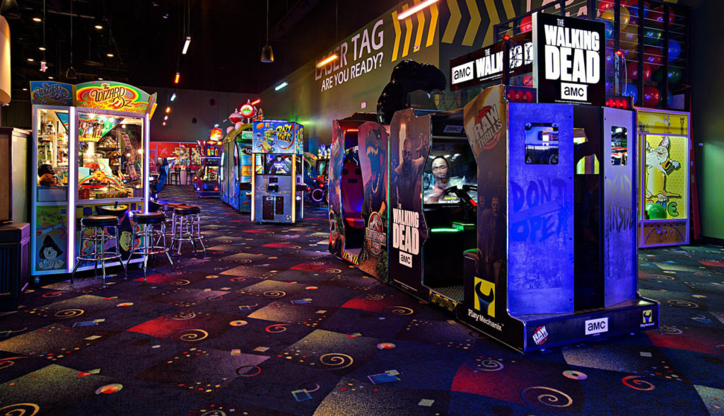 Stars and Strikes gameroom floor