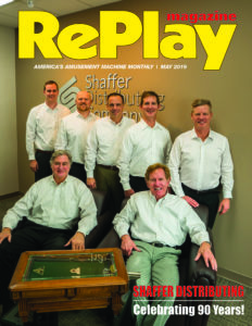 RePlay May 2019 cover - Shaffer Distributing's 90th - 4 inch