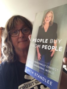 Key Snodgress with Beth's book