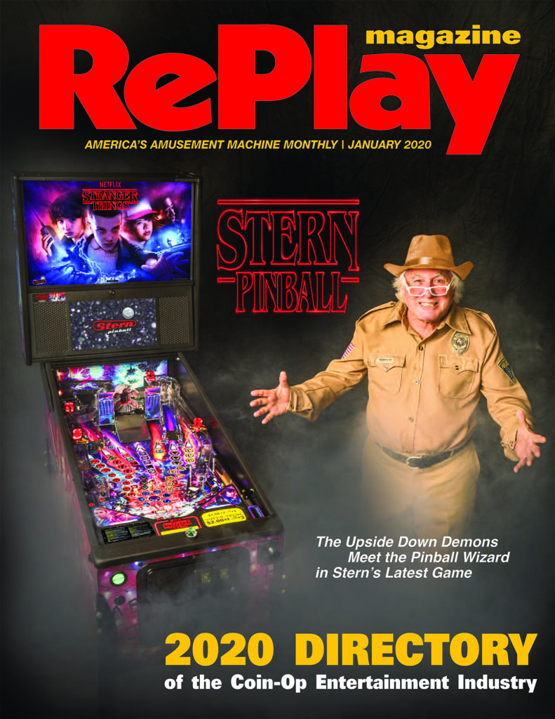 RePlay January 2020 cover - Stern Pinball 4 inch