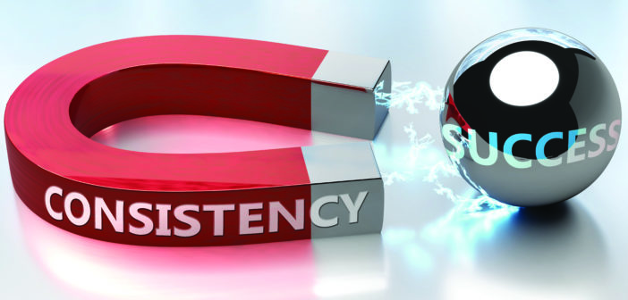 Consistency - Success stock photo
