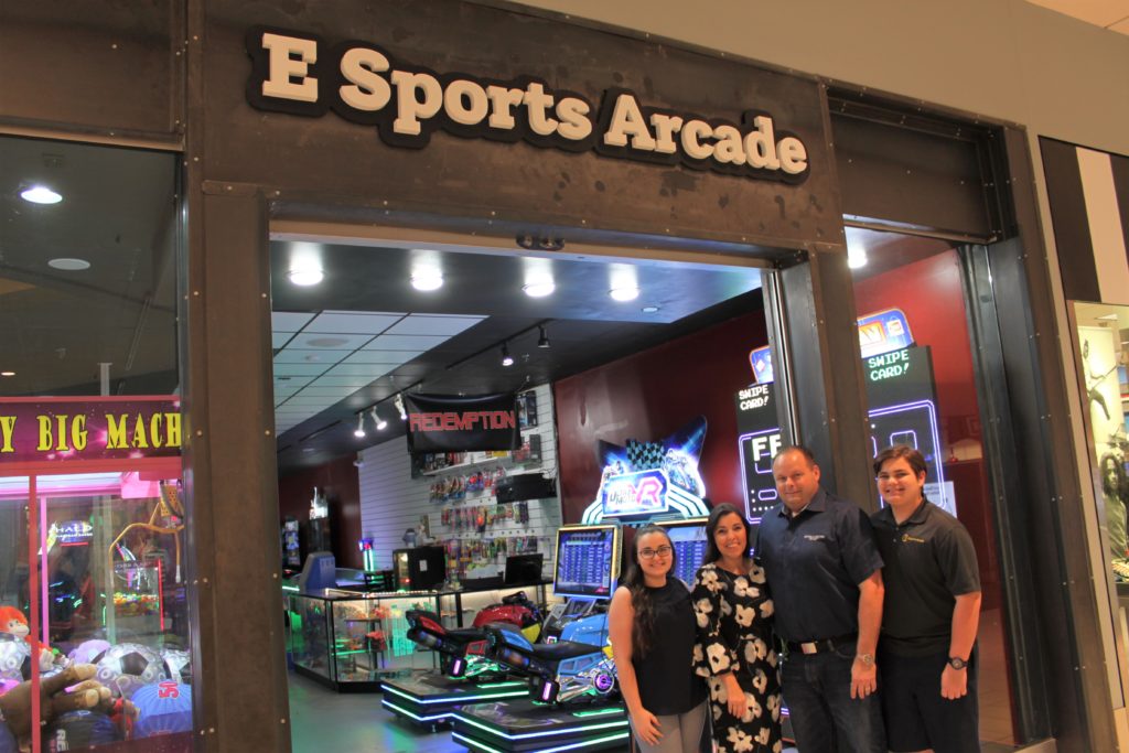 Greg Trent and family at E Sports Arcade