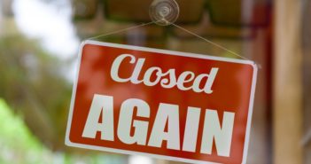 California Among Those Reclosing Bars, Called “Hotspots” for Virus Covid-19 Closed Again sign