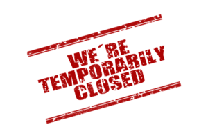 Temporarily Closed Sign - COVID-19