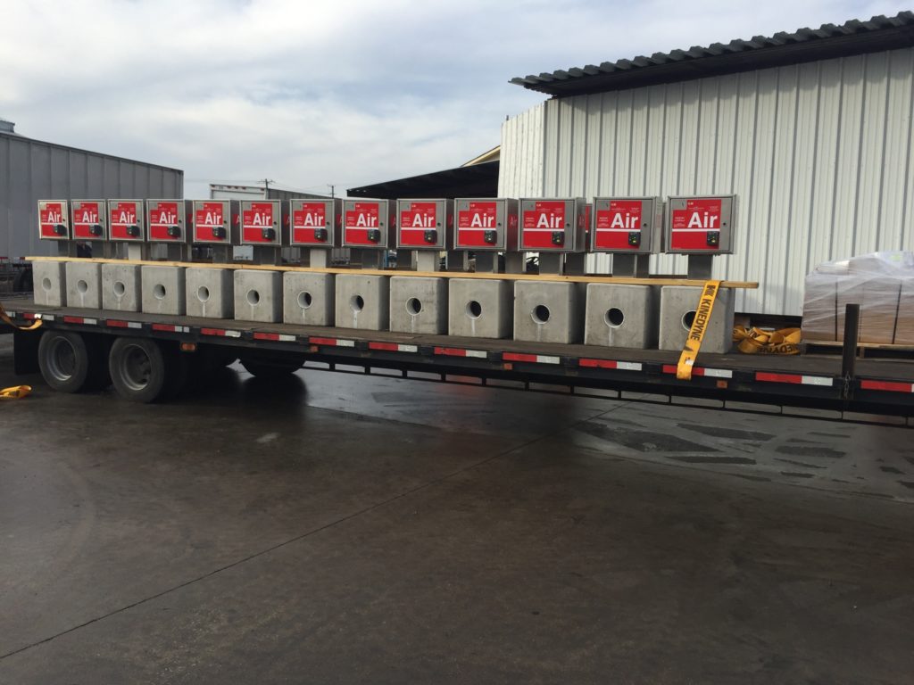 A trailer full of TPI air machines