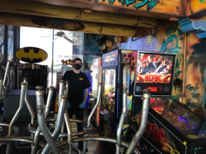 Powered Down games, barstools up -COVID-19