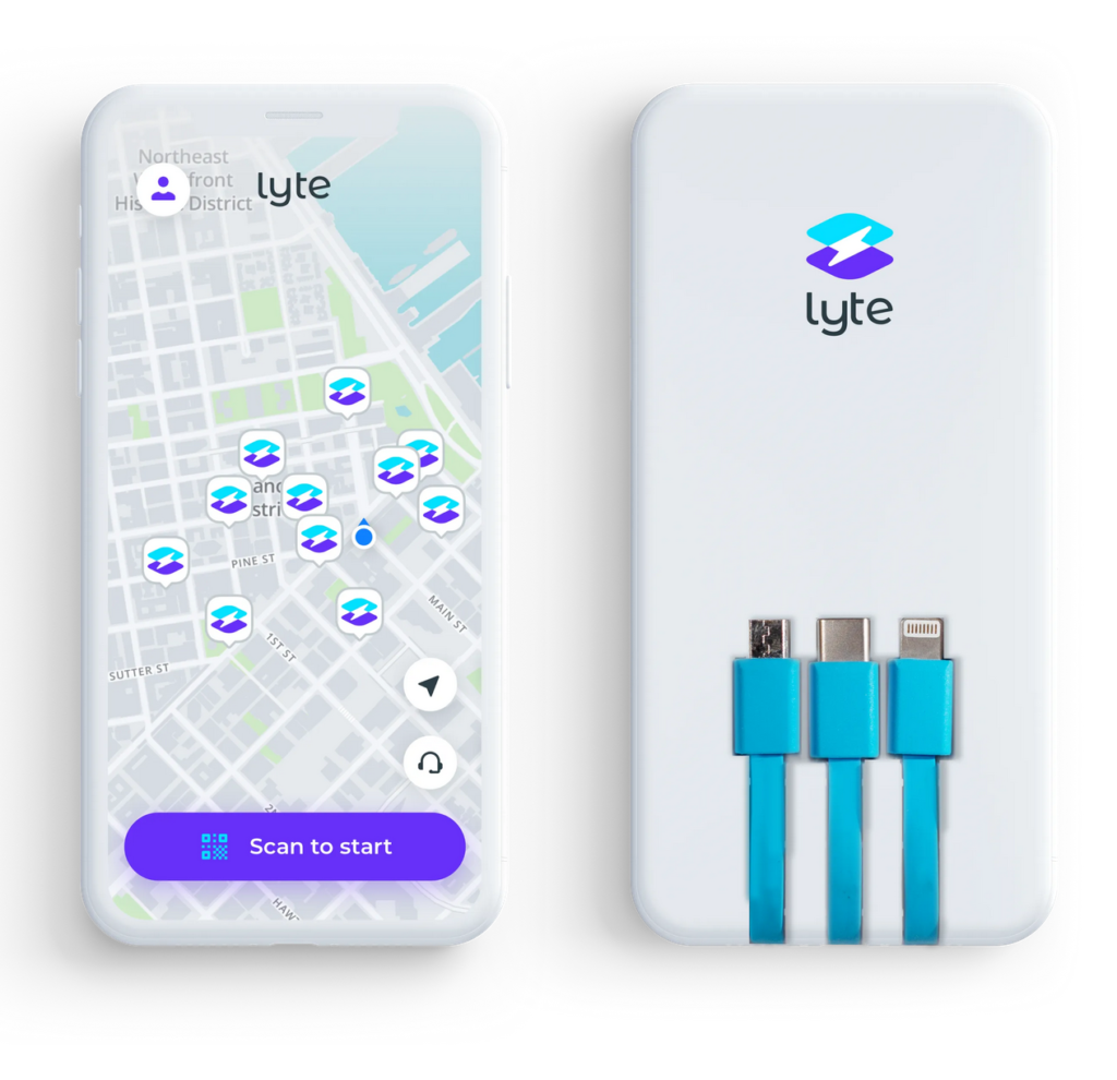 Lyte.City app and charger