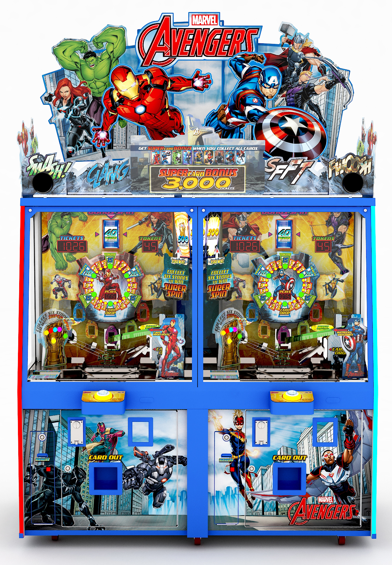 marvel avengers coin pusher rare card Andamiro's Marvel's Avengers Coin Pusher Now Available – RePlay Magazine