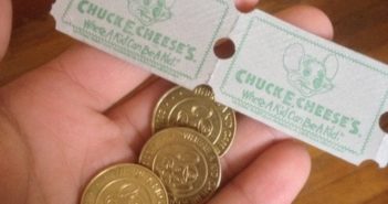 Chuck E. Cheese tickets and tokens