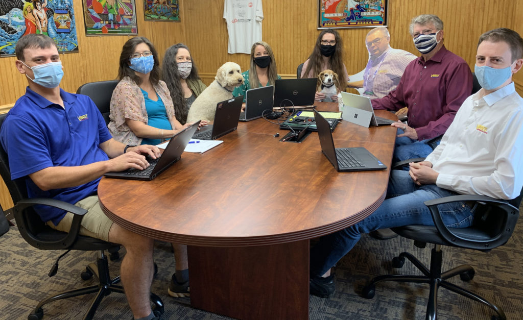 Venco team meeting in masks