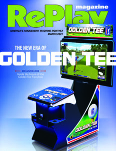 RePlay Incredible Technologies Golden Tee PGA TOUR cover March 2021 full size