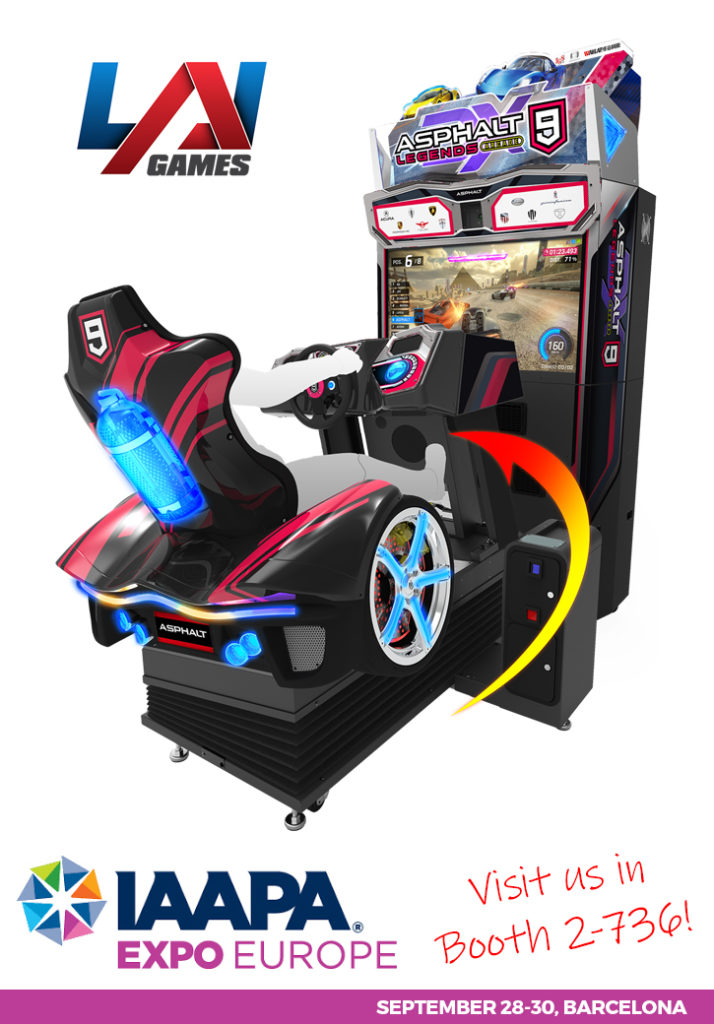 LAI's Asphalt 9 Legends Arcade to IAAPA Europe