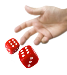 Adobe stock image - hand throwing dice