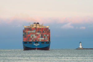 Container Ship at Port of Los Angeles