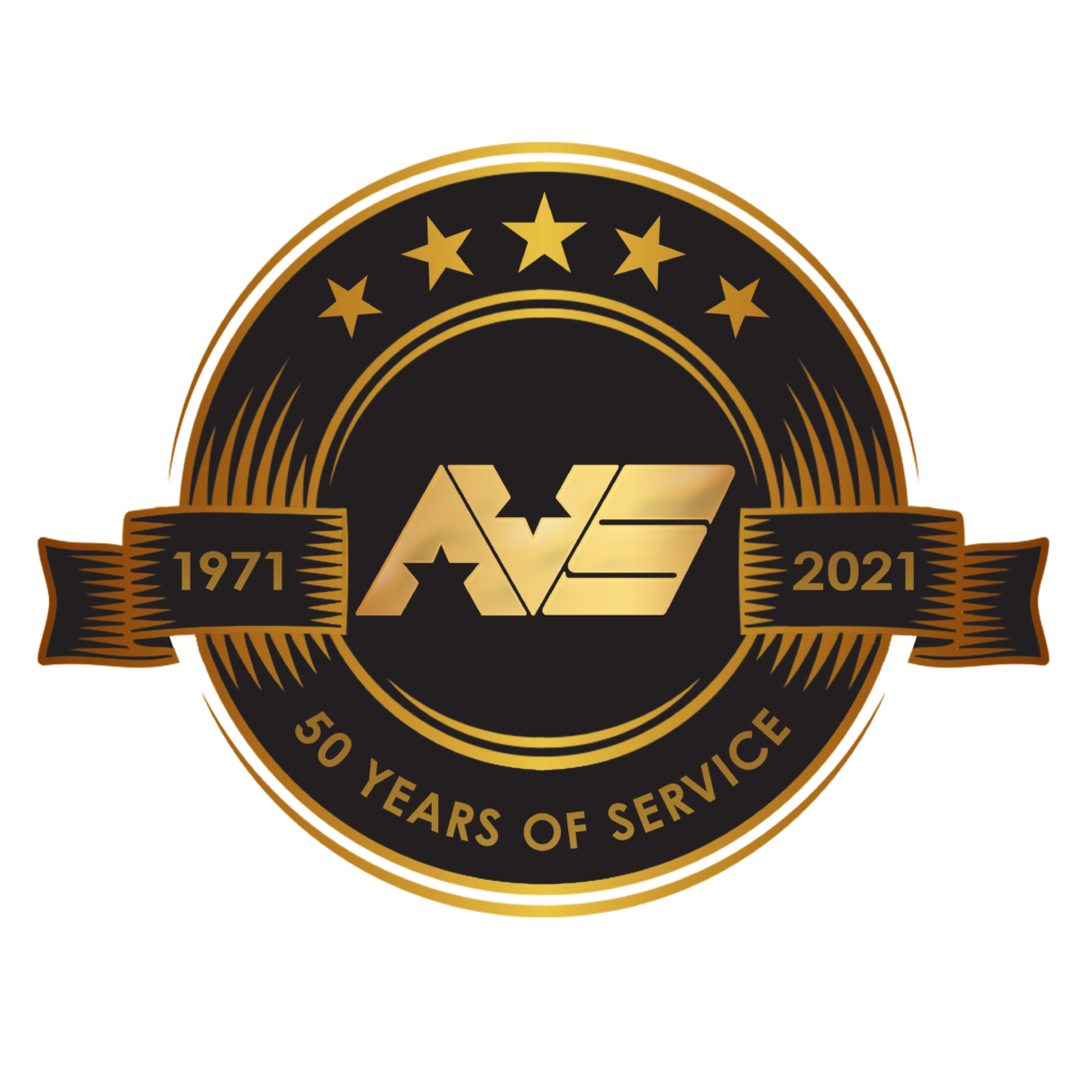 AVS Companies 50th anniversary logo