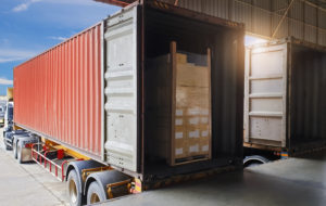 supply chain - unloading truck