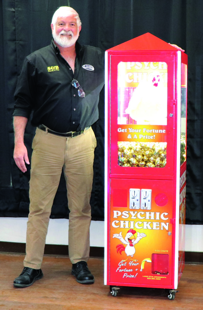 Marty Luepker with Psychic Chicken