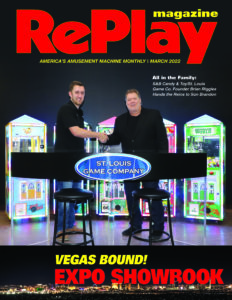 RePlay March 2022 Cover - S&B/St. Louis Toy - full size