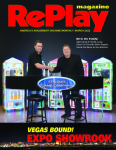 RePlay March 2022 Cover - S&B/St. Louis Toy