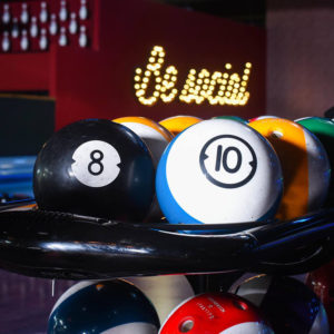 810 Billiards & Bowling - pool ball-styled bowling balls
