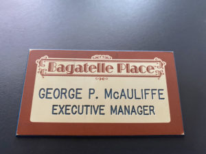George McAuliffe name badge