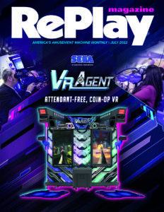 RePlay July 2022 Cover - full sizeSega Amusements International VR Agent - 4 inch