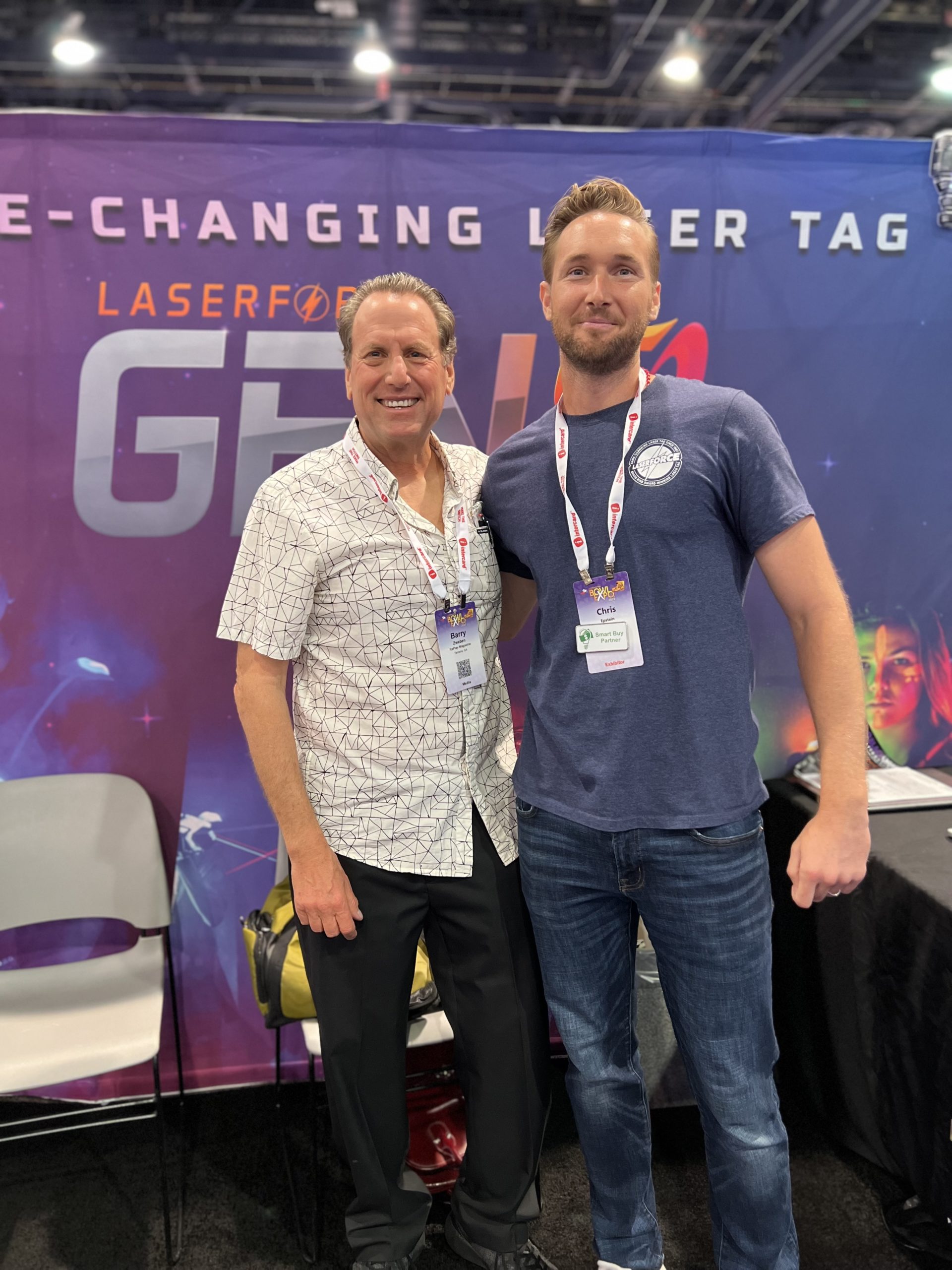 RePlay's Barry Zweben and Laserforce's Chris Epstein