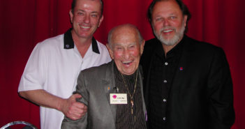 Dave Corriveau and Buster Corley, founders of Dave & Buster's, with Sol Lipkin