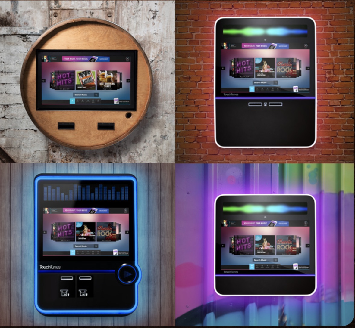 TouchTunes' current jukebox lineup