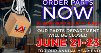 LAI Games Parts Dept. Closed June 21-23