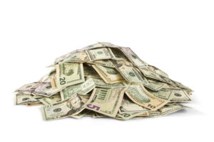 Cash - pile of bills