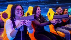 players having fun on Triotech SuperBlaster product shot 0424