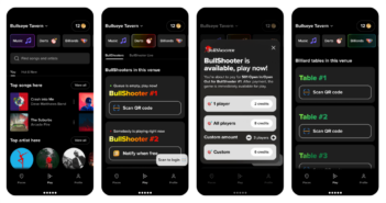 TouchTunes FunWallet screen prototypes