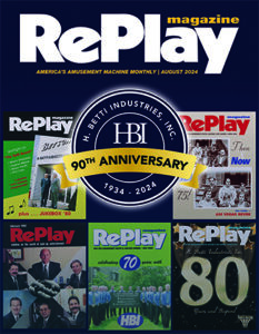RePlay 0824 Cover - H. Betti Industries/Betson - 325