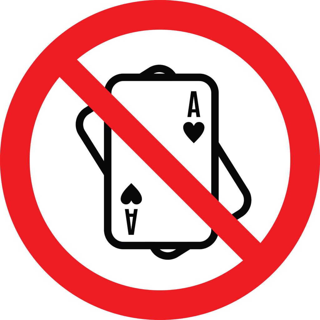 No Gambling artwork for Jersey Jack 0725 - we're NOT "gaming"