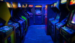 Adobe stock vintage arcade